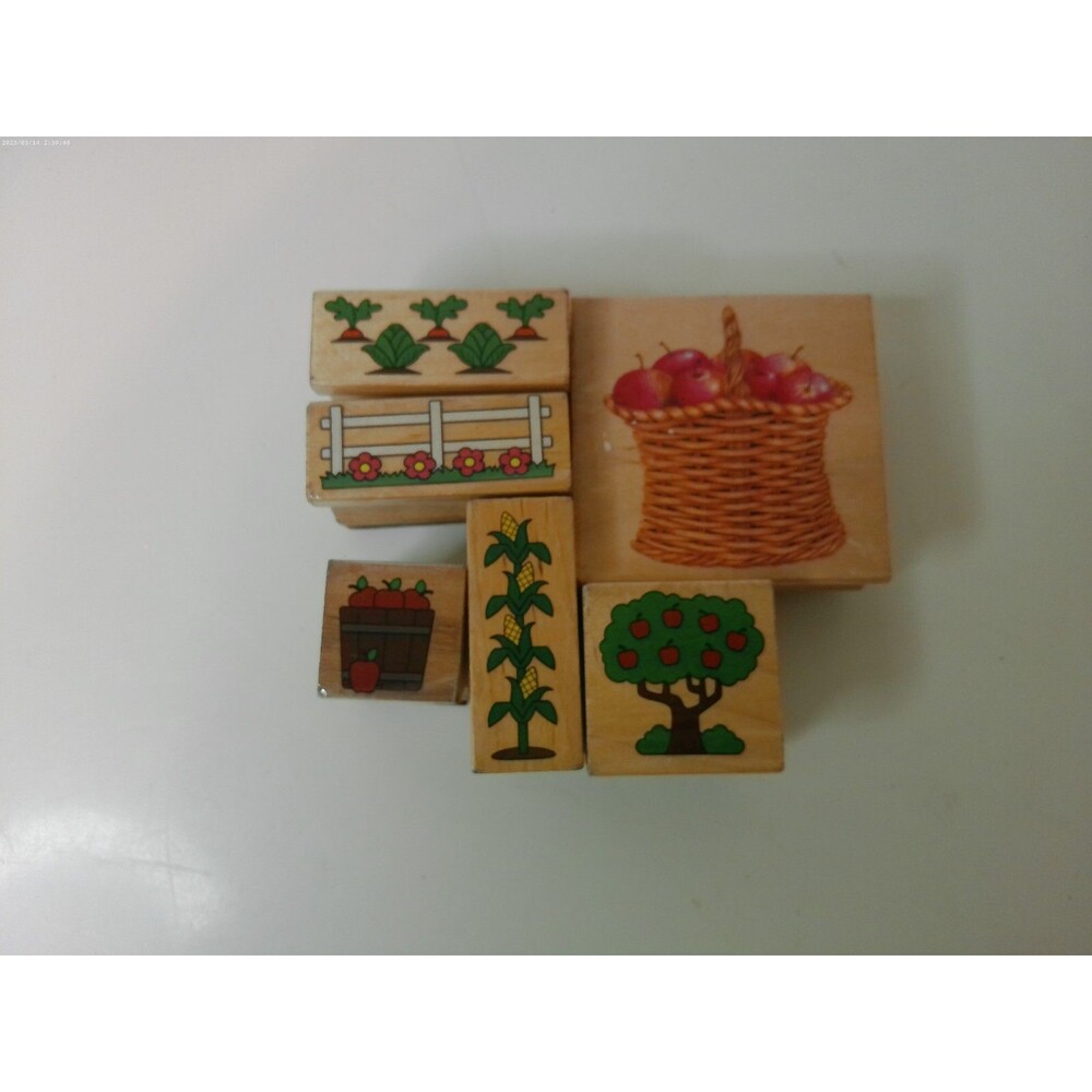 Lot of 6Wooden Stamps